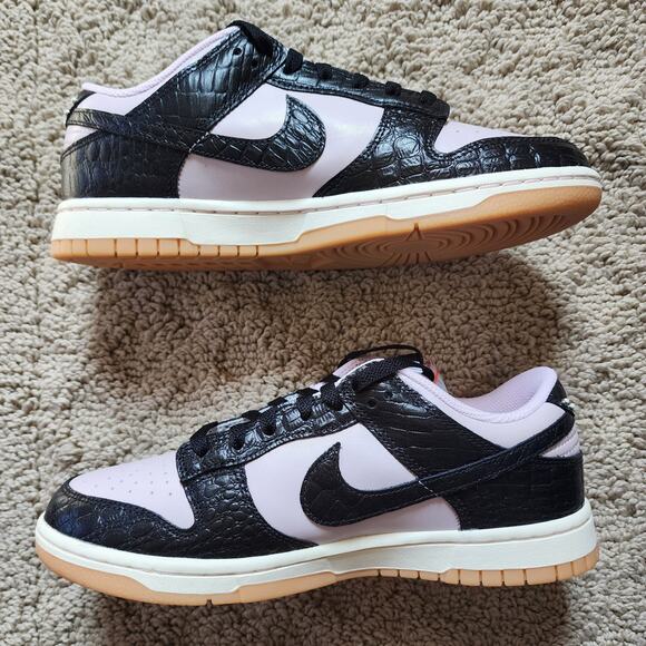 Nike Dunk Low Black Platinum Violet Croc Brand New Sz 8.5 - Picture 3 of 9